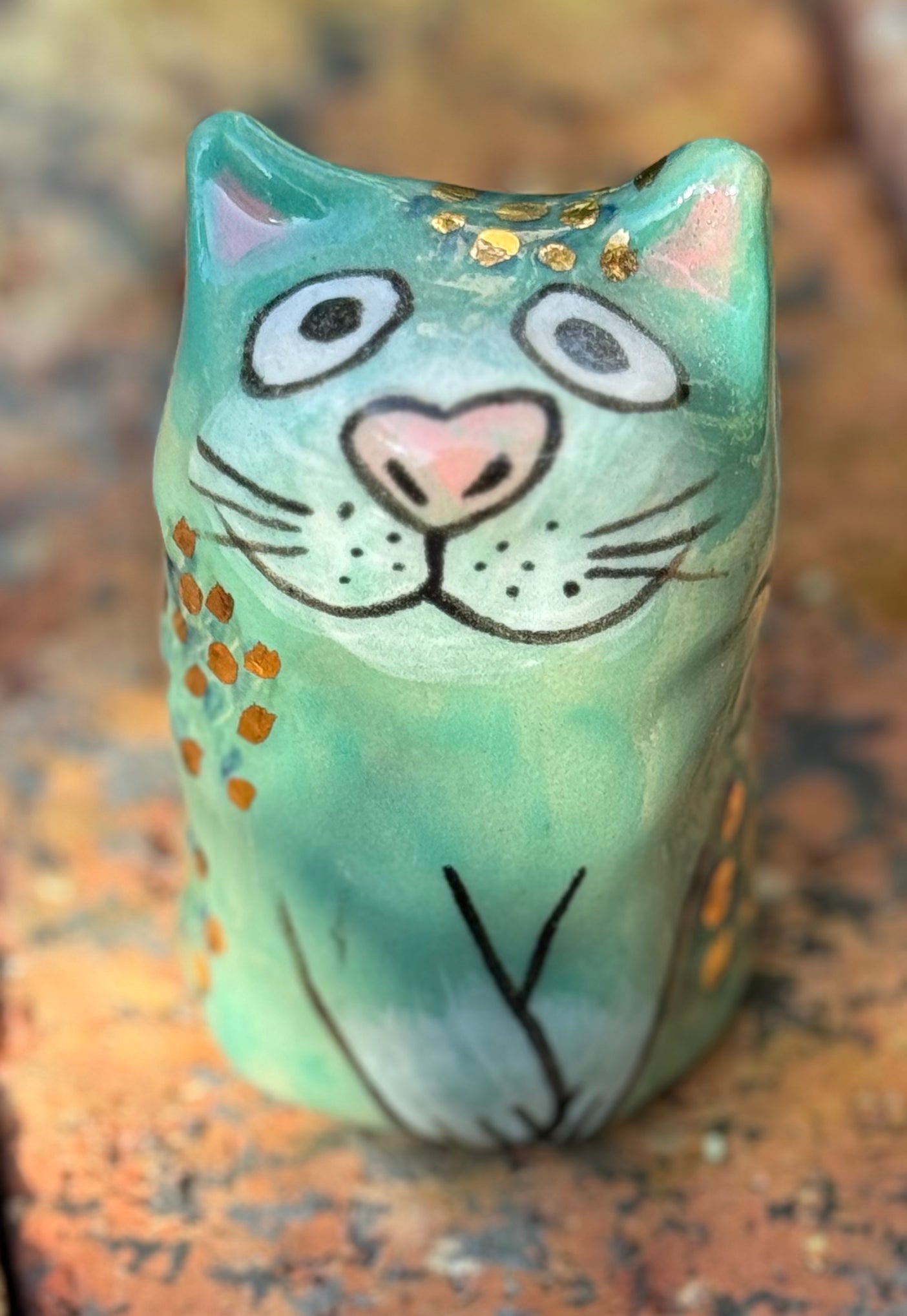 Lennie Blob - Shy blue with gold (Large)