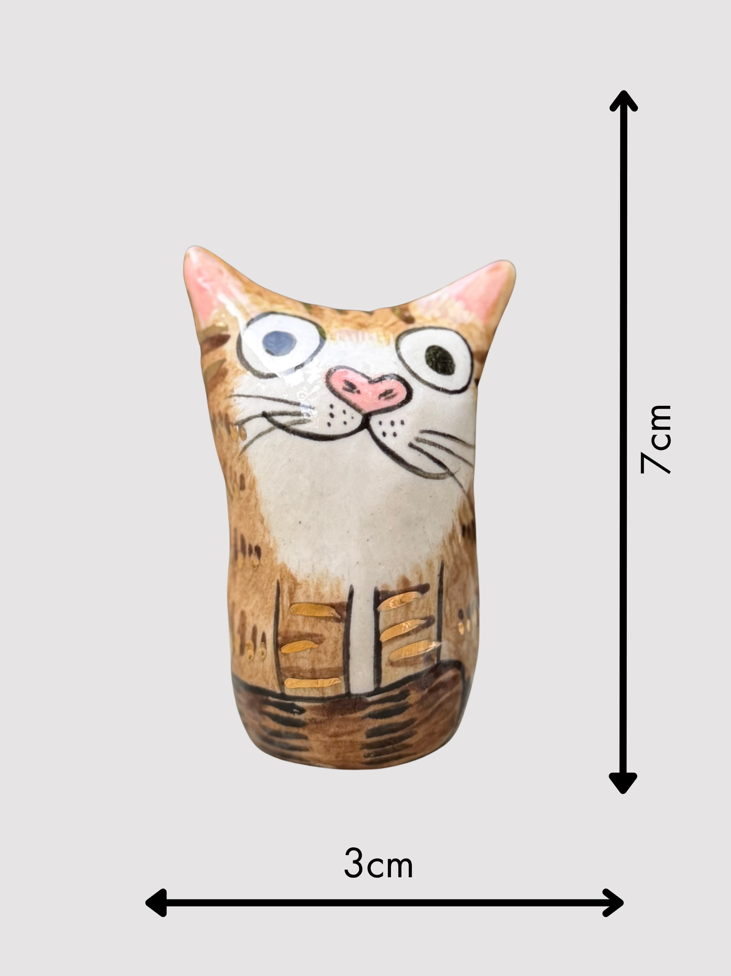 Yuki Blob – Sunbathing Tabby Blob with gold (Small)