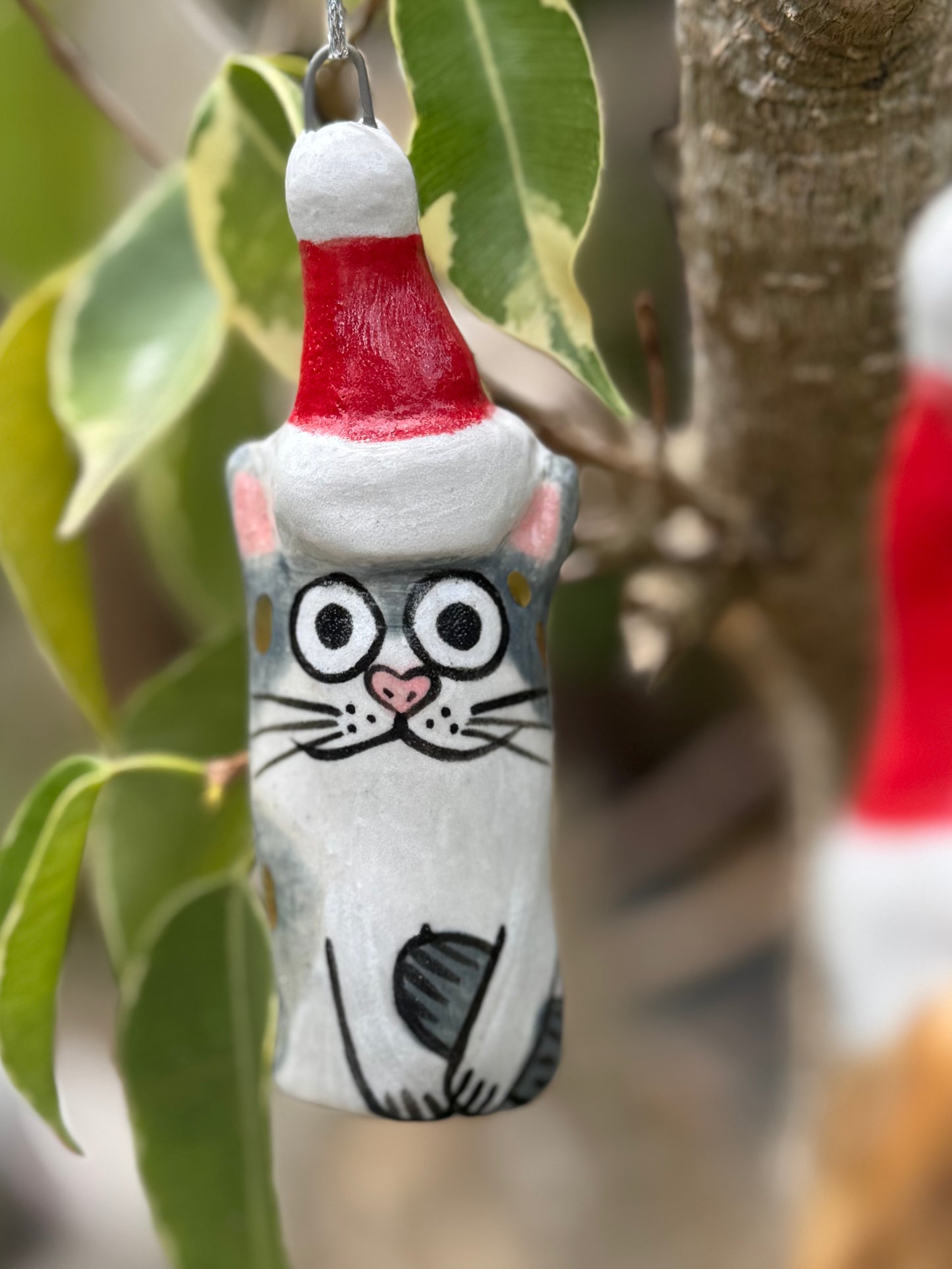 Small Klaus Blob – Hanging Christmas Hat Decoration with Gold (Limited Edition)