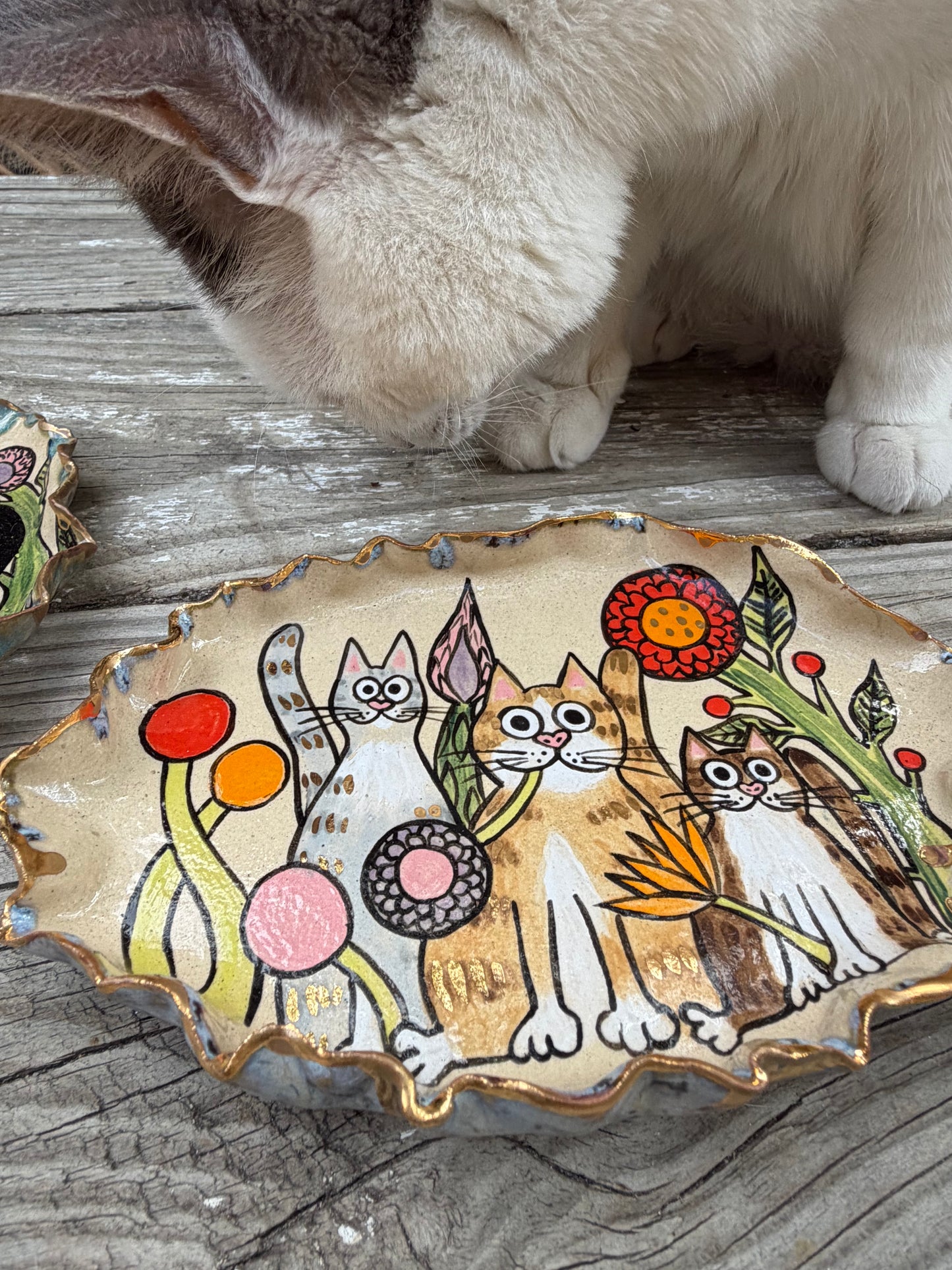 Whisker Plate - Love Cat Trio (Medium)