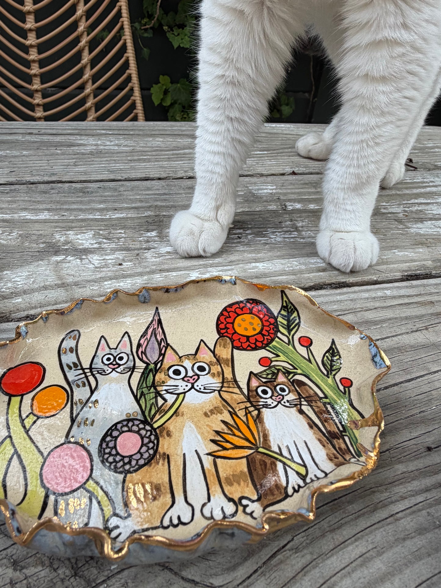 Whisker Plate - Love Cat Trio (Medium)