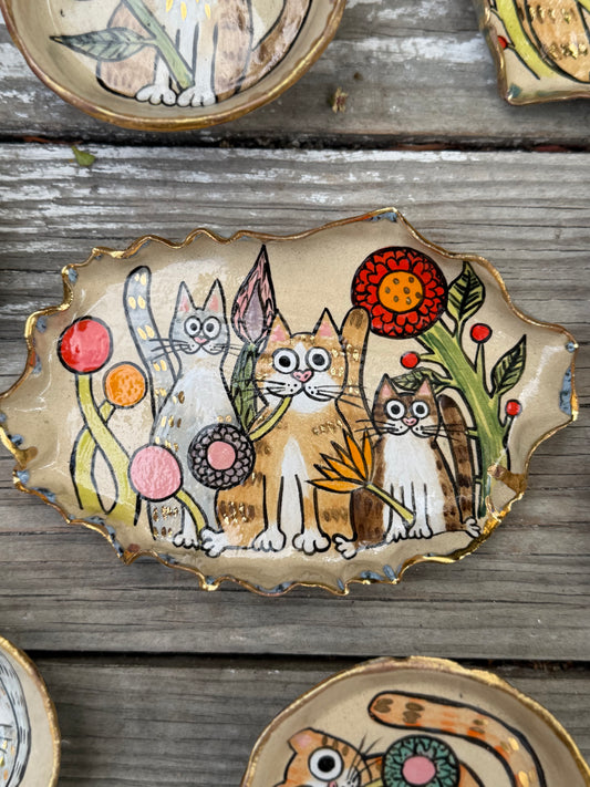 Whisker Plate - Love Cat Trio (Medium)