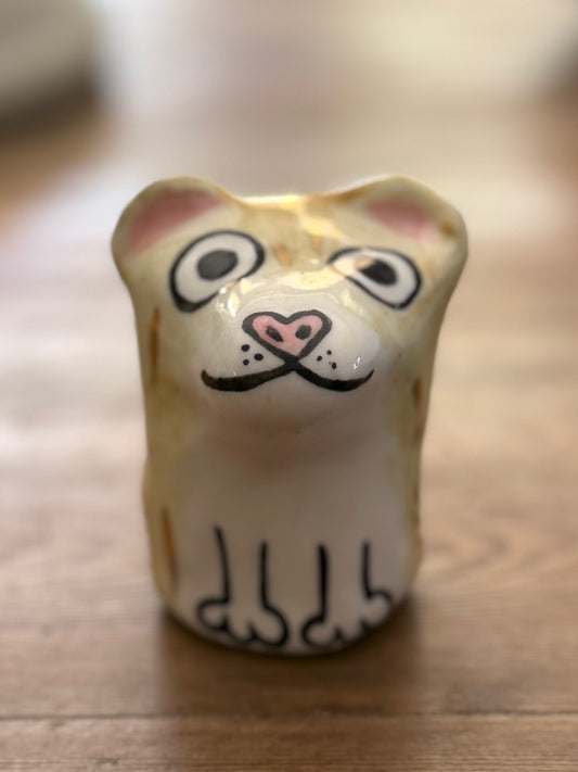 Small Roux Blob – Tiny Ears Blob Dog with Gold