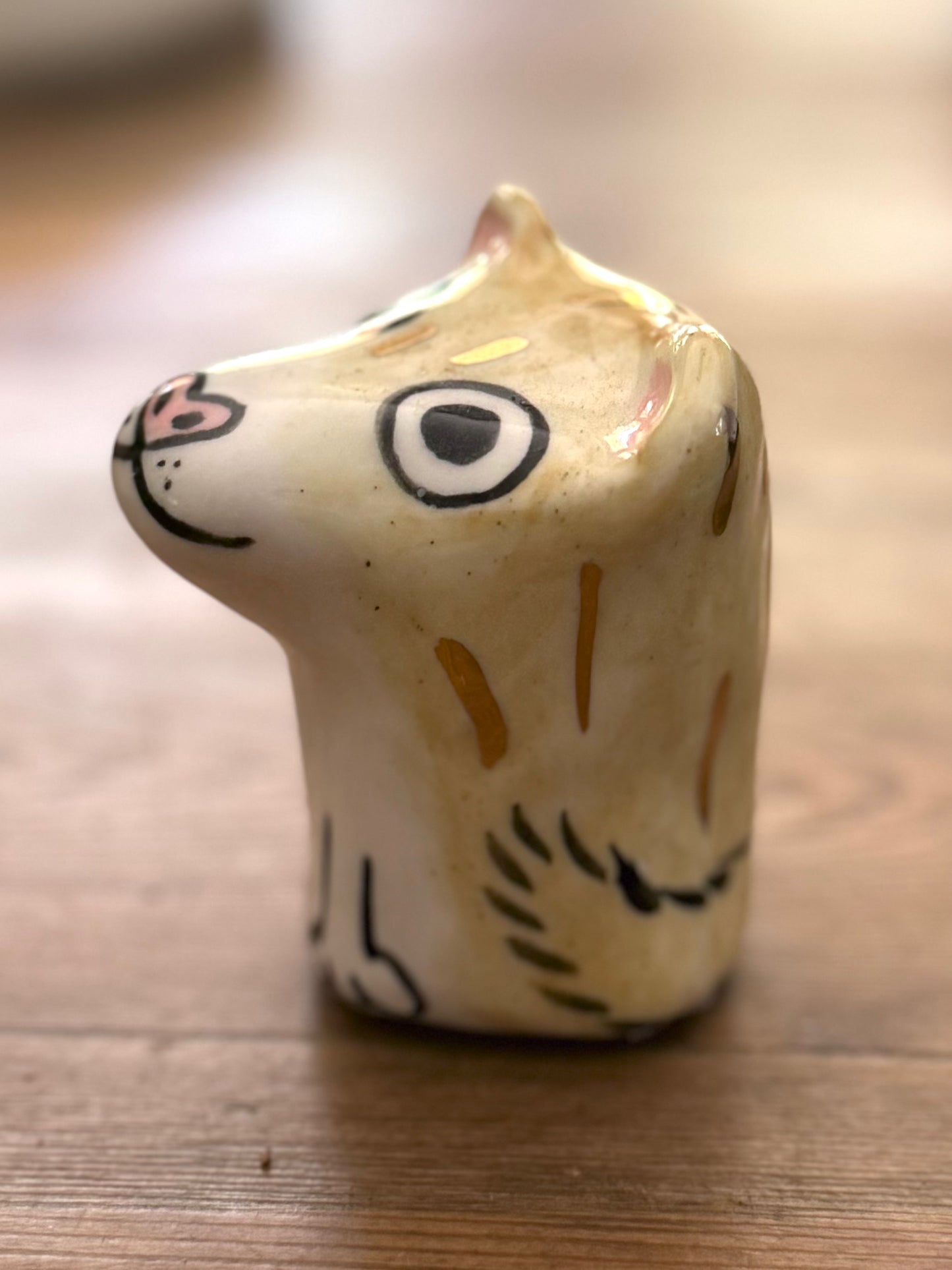 Small Roux Blob – Tiny Ears Blob Dog with Gold