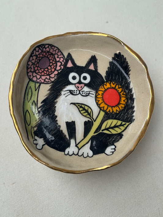 Whisker Dish - Tuxedo (Large)