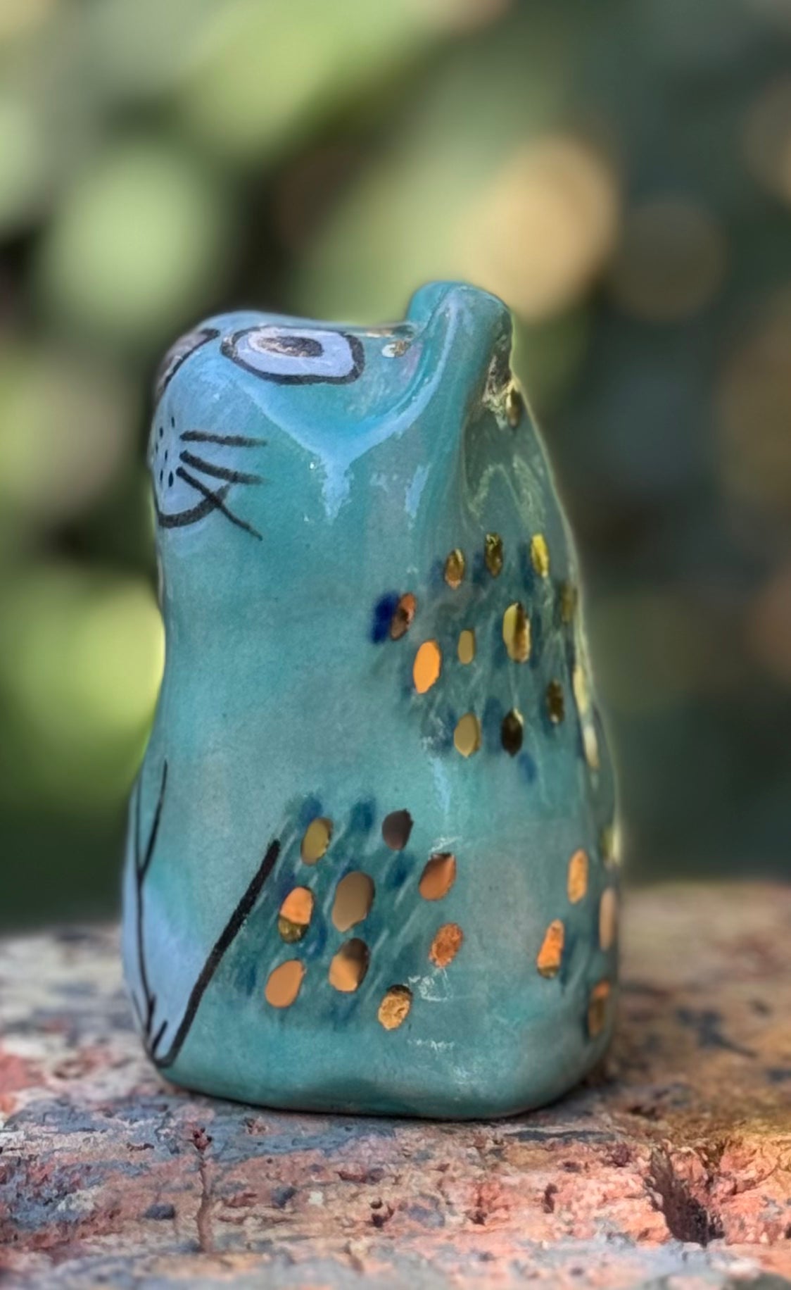 Lennie Blob - Shy blue with gold (Large)