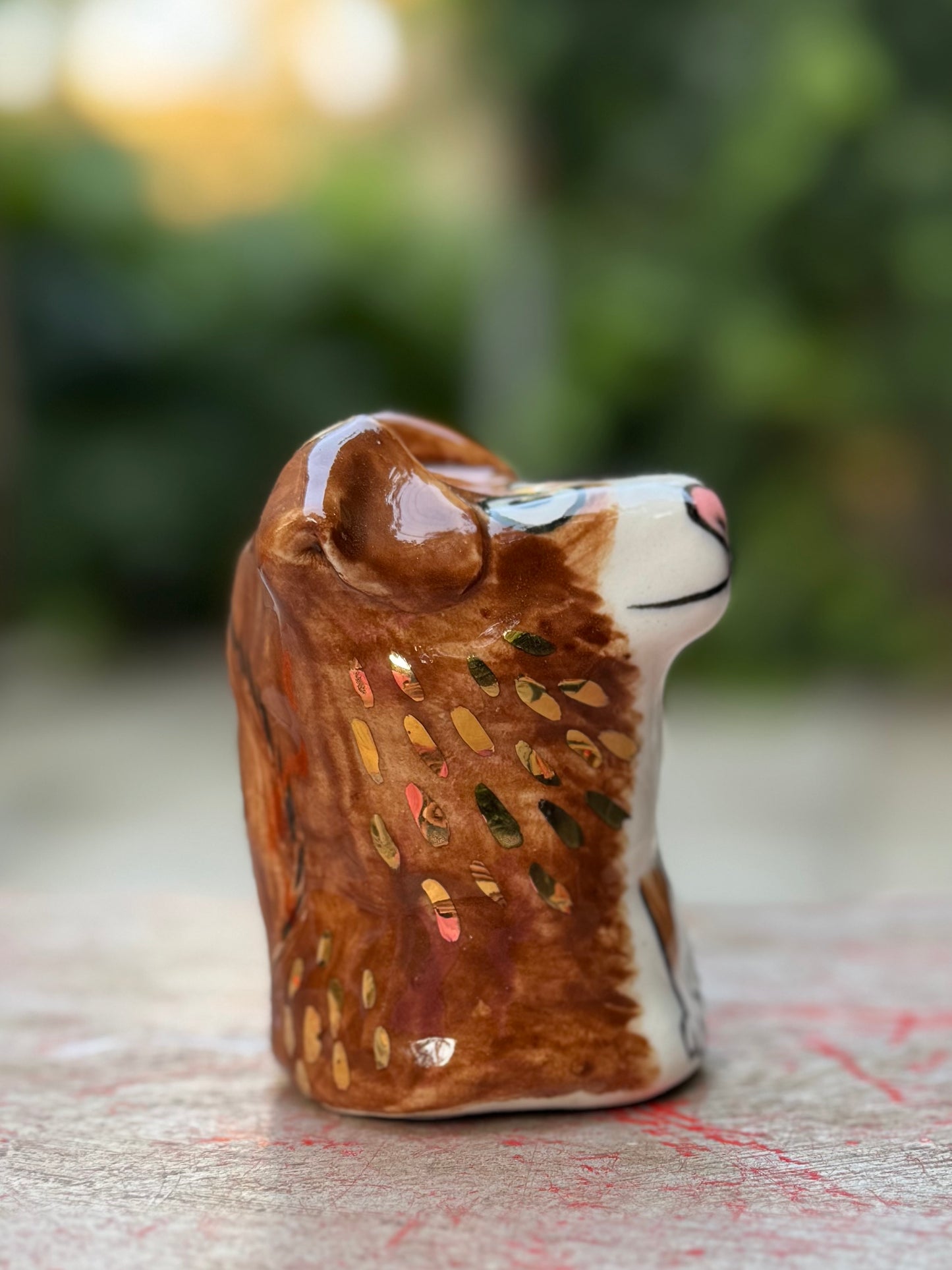 Roux Blob – The Playful Collie Pup Blob with gold (Large)