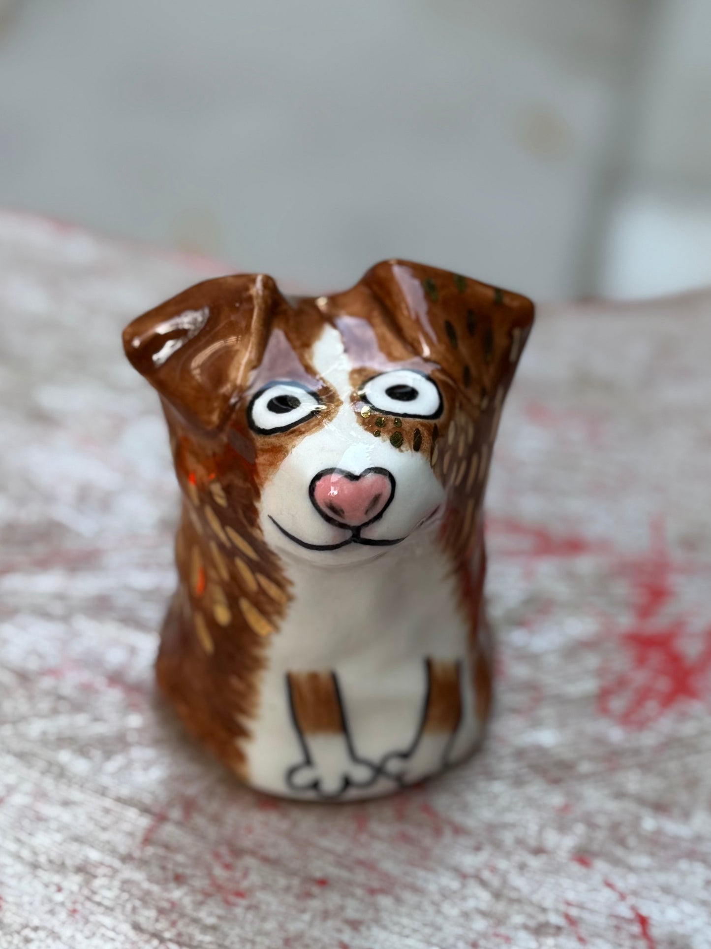 Roux Blob – The Playful Collie Pup Blob with gold (Large)