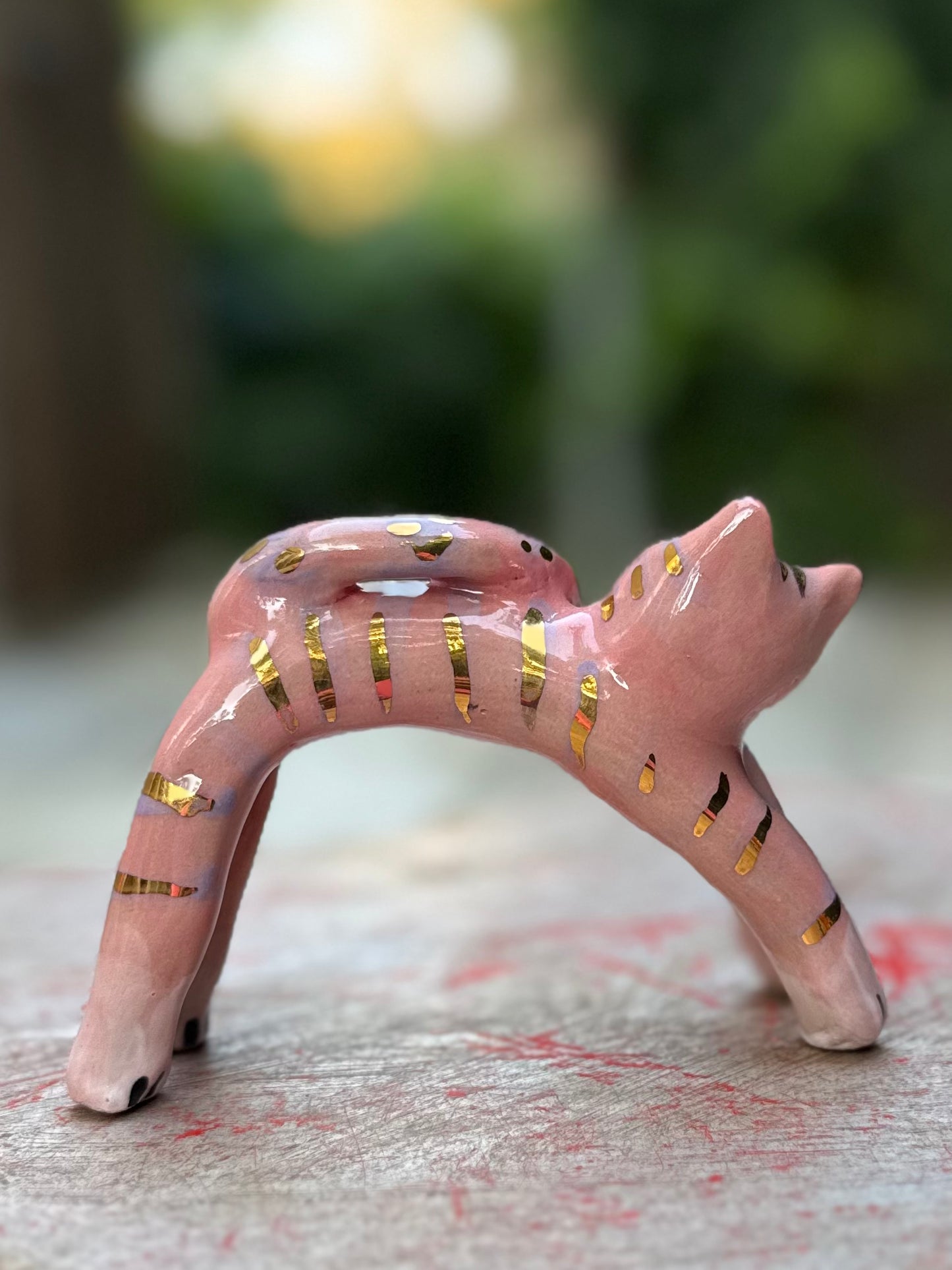 Rainbow Arch Cat – Purring Pink Blob