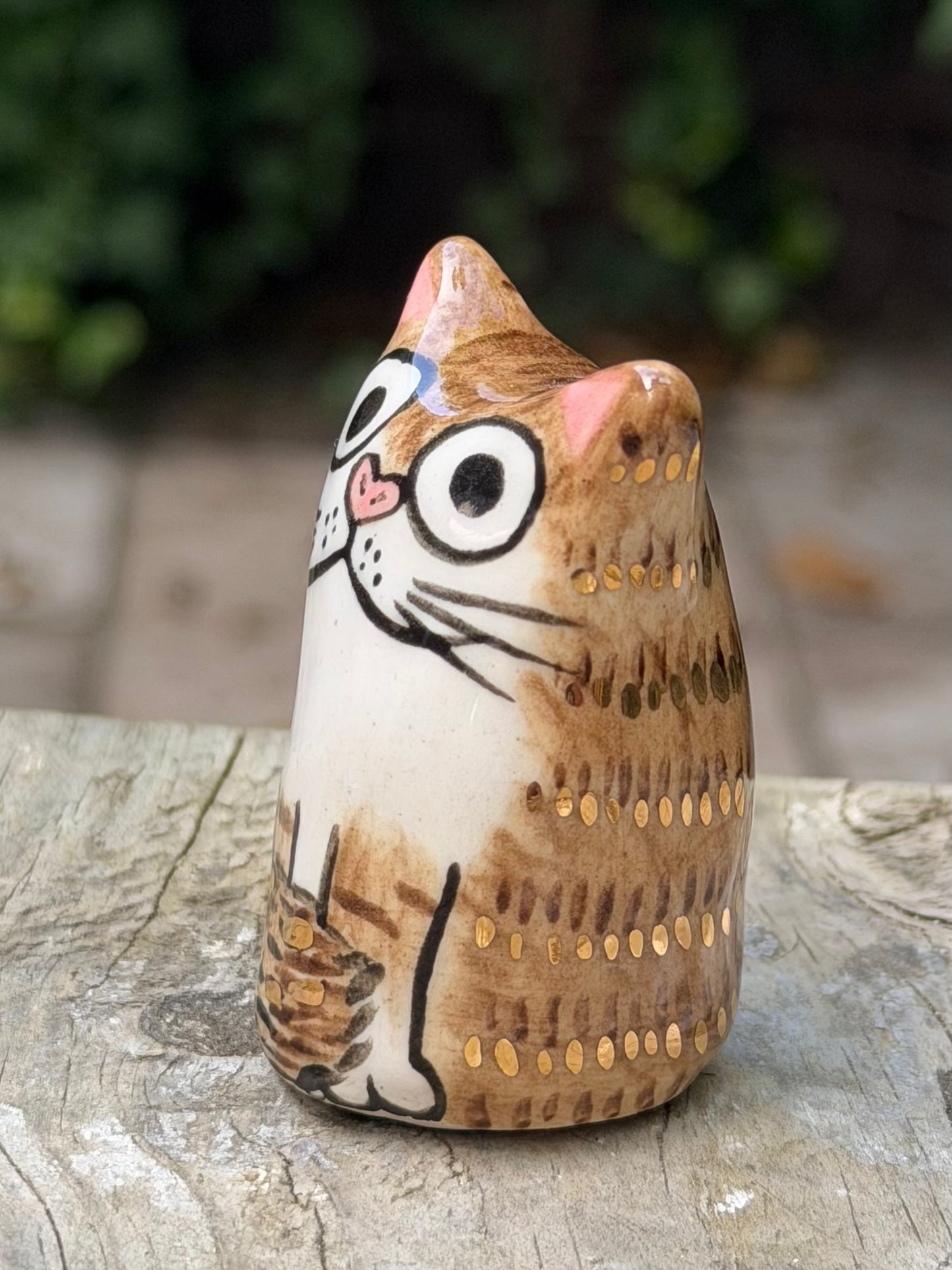 Tiny Tabby Blob – The Sass Master with gold (Extra Extra small)