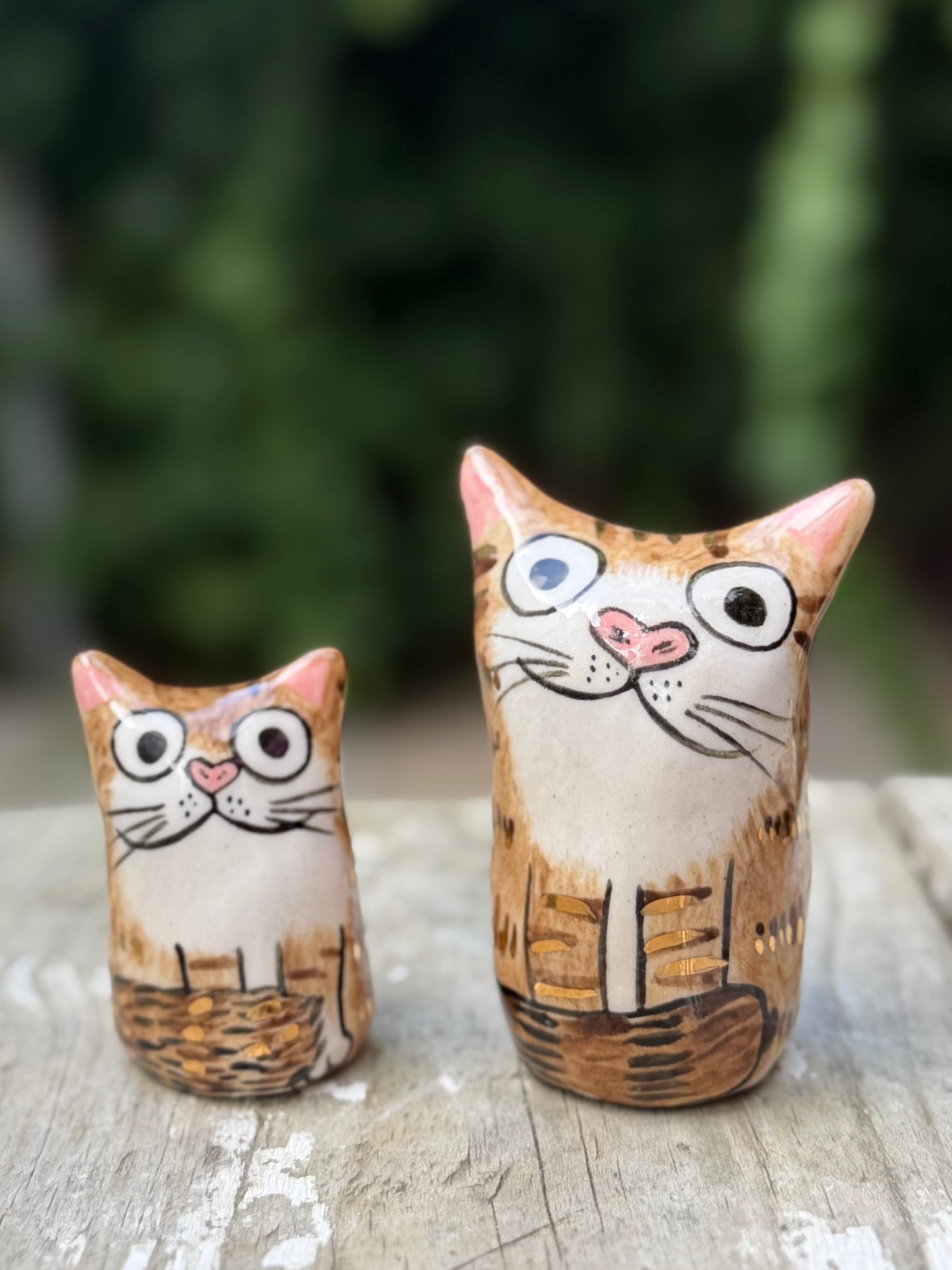 Tiny Tabby Blob – The Sass Master with gold (Extra Extra small)